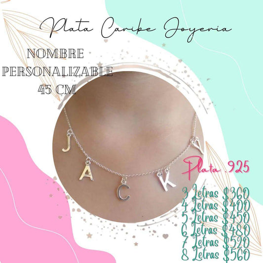 Collar Nombre Personalizable Plata .925