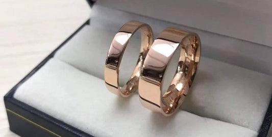 Anillos Boda Lisos Oro Rosa