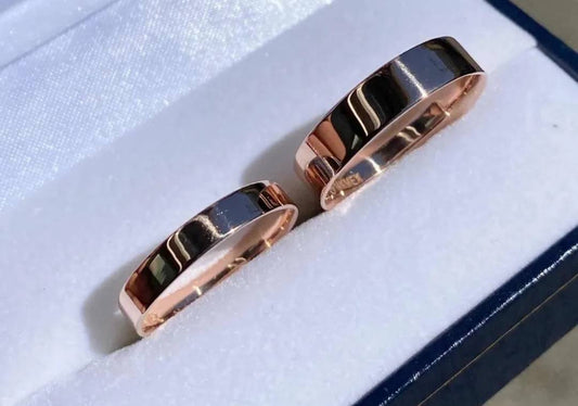 Anillos Boda Lisos Oro Rosa